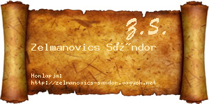 Zelmanovics Sándor névjegykártya